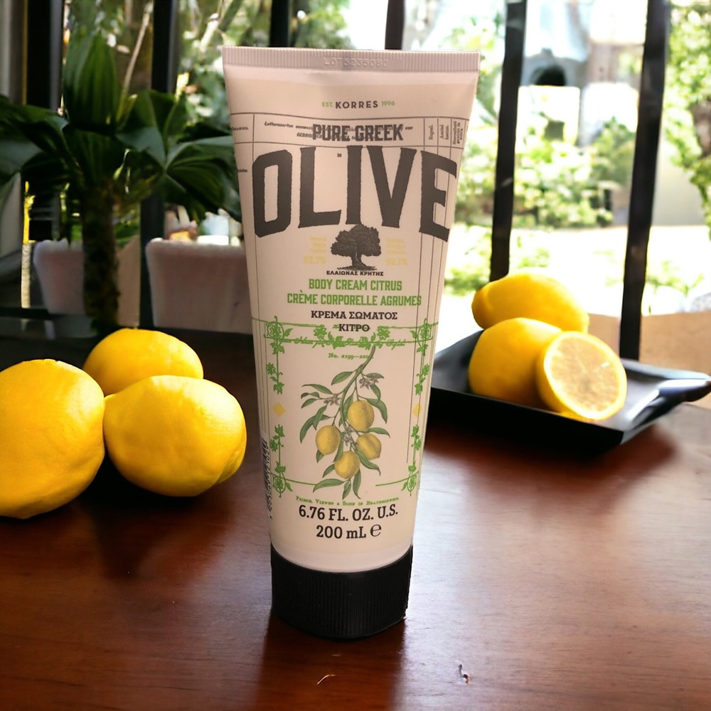 Korres Body Cream - Olive and Lemon 6.76 fl. oz - New in Sealed tube.